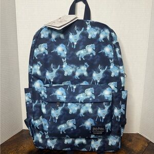 Loungefly Navy Blue Patronus Print Backpack